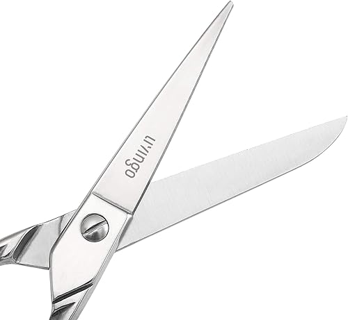 Miniatura 3 de LIVINGO Tijeras profesionales de tela forjada de 6 pulgadas, tijeras pequeñas de precisión a medida resistentes, tijeras de coser afiladas de acero