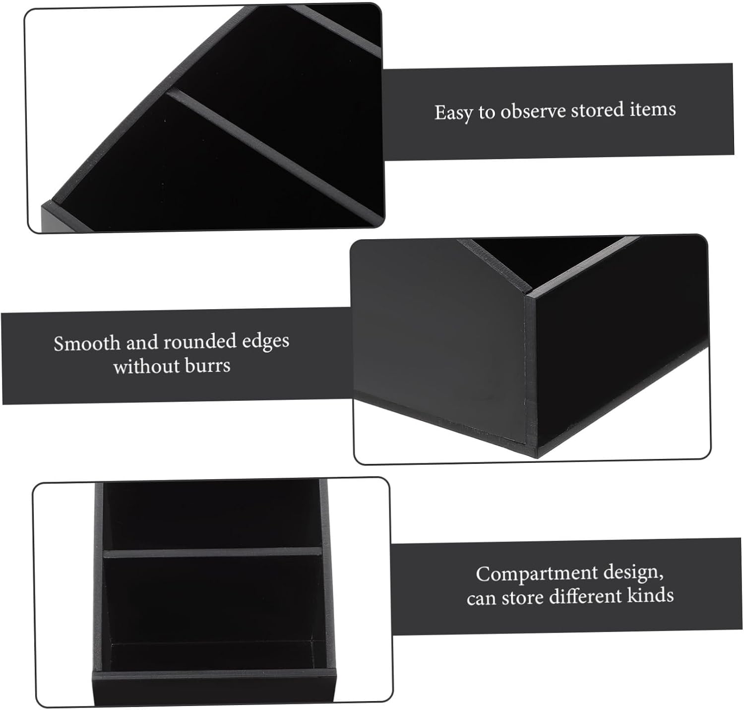 COLLBATH 2Pcs Acrylic Sugar Bag Holder Coffee Condiment Organizer Tea Bag Storage Box for Coffee Bar Countertop Use for Home Kitchen and Office Decor