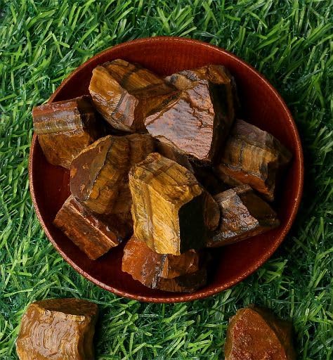 Miniatura 3 de YATOJUZI Ojo de tigre cristales ásperos naturales piedra a granel al por mayor piedras grandes crudas de 0.5 libras de energía Reiki para pulir,