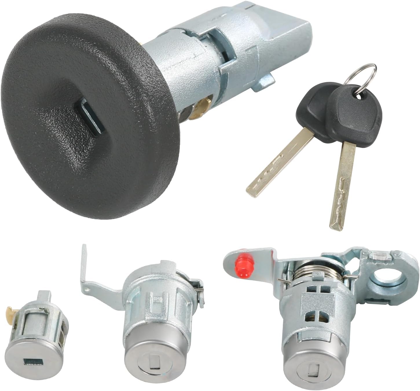 Ignition Switch & Tailgate Latch Door Lock Cylinder with Keys Replacement for Chevy Silverado Sierra 1500 2500 HD 3500 HD 2014-2019, Replace 84668679, 13590041