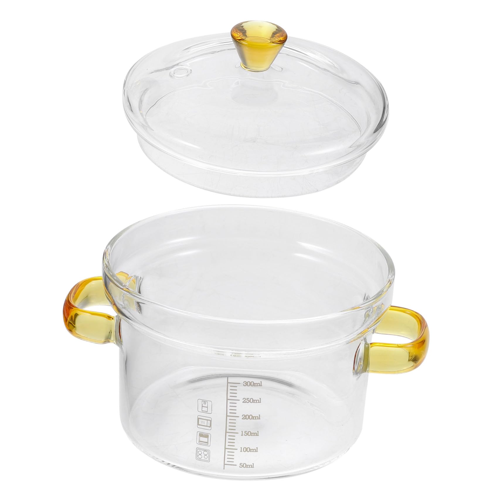 Hochtemperatur Dampf Eierschale aus Glas mit Deckel 300 Ml
