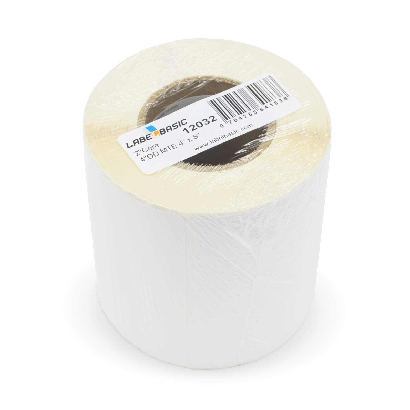 Matte Inkjet Labels 4" x 8" for Epson TM-C3500, TM-C3400, Primera LX500 and LX400, 150 Labels/Roll on a 2 Inch Core