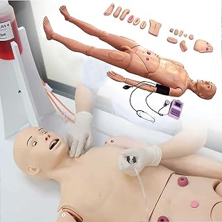 Education Multi-Functional Patient Care Human Manikin Realistic Simulator Male and Female Nursing with Arm Measurement Dummy Manikin Human Anatomical Model Life Size Full Body Skeleton Model