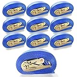 Multifunktion -- Der Ratschengurt ist ideal zum Sichern von schweren Gütern und zum Binden von Schüttgütern. Wenn die Waren während des Transports in Lastkraftwagen oder PKWs befestigt werden, werden sie während der Lagerung zusammengebunden und nehmen keinen Platz ein;