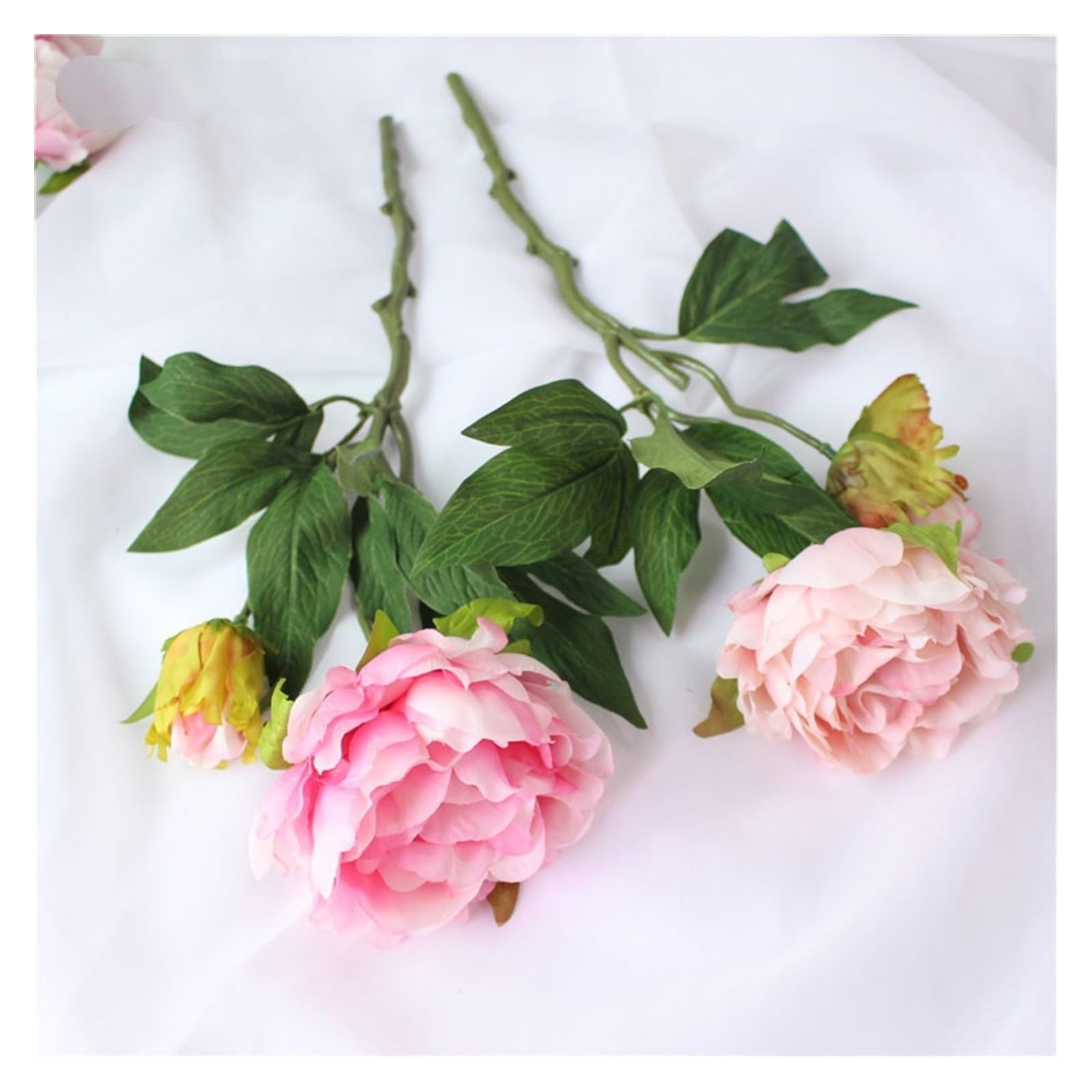 Fiori Artificiali Bouquet di Fiori da Sposa Fiore di peonia di Seta Artificiale Rosa Bianco Decorazione for la casa Fai da Te centrotavola Fiori Simulati Artificiale Falso(Dark Pink)