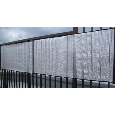 Amazon ベランダバルコニーシェード2枚組 シルバー色 約w135 H60cm 日除け ベランダ すだれ 目隠し すだれ オンライン通販