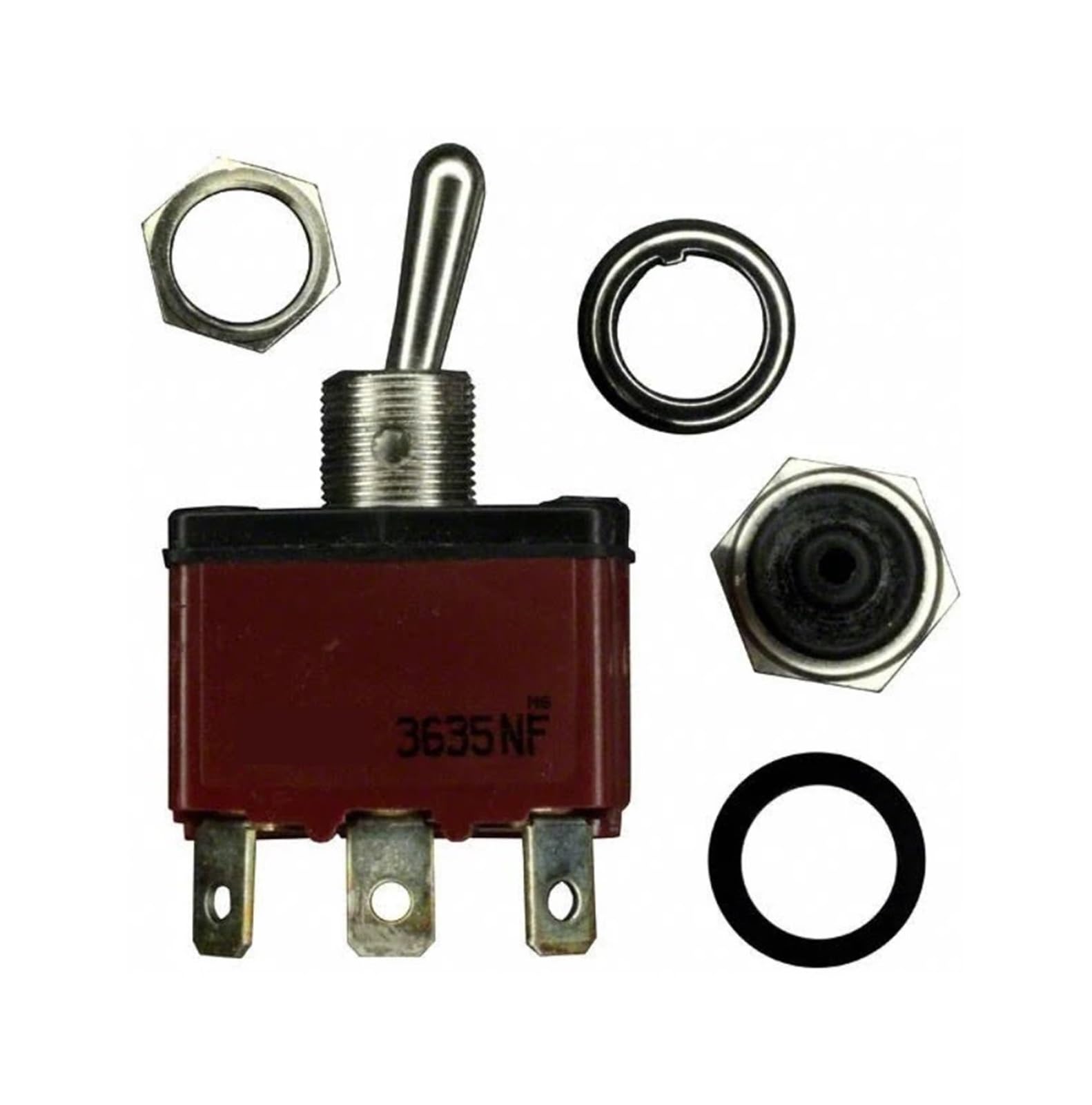 X psblty Toggle Switch 3635NF/2 SPDT On-Mom / (On)-On 12A @ 28V DC IP67 Panel Mount