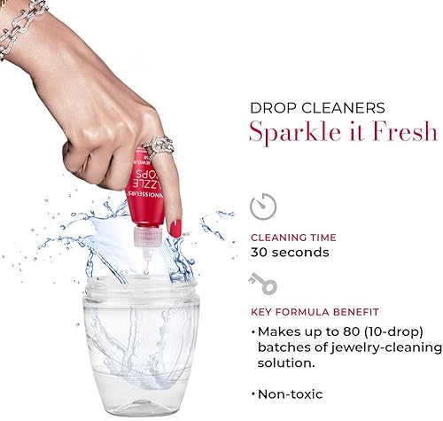 Miniatura 3 de CONNOISSEURS Dazzle Drops, solución limpiadora de joyas, 1 onza
