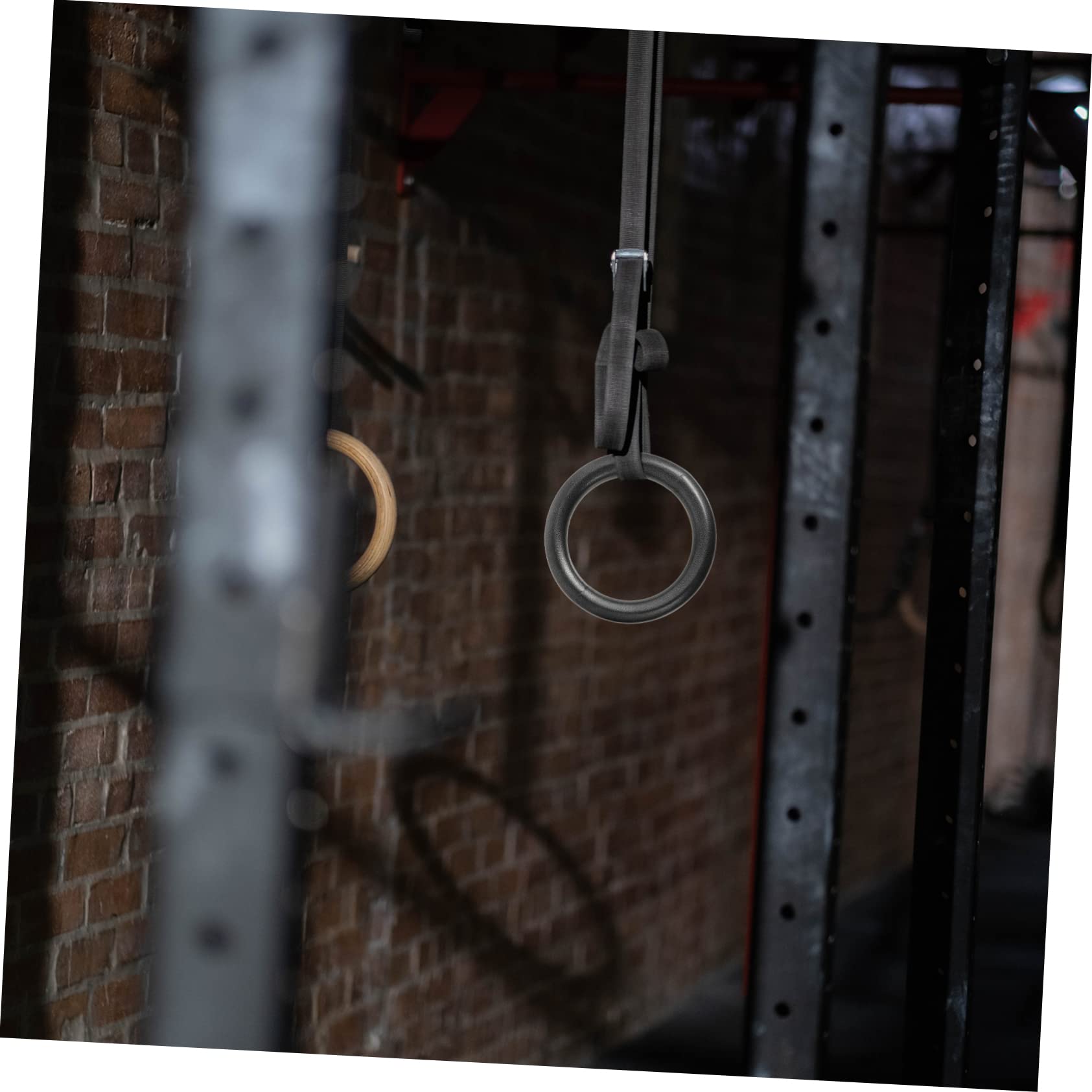 GOOHOCHY Adjustable Fitness Ring 2 Pcs/Set Home Gymnastics Supplies Easy Install and Disassemble Random Color