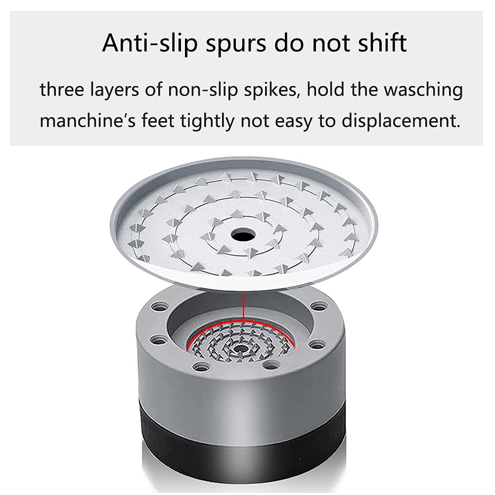 4-tlg. Waschmaschinen-Füße - Vibrationsdämpfer Gegen Rutschen & Lärm Für Waschmaschine & Trockner