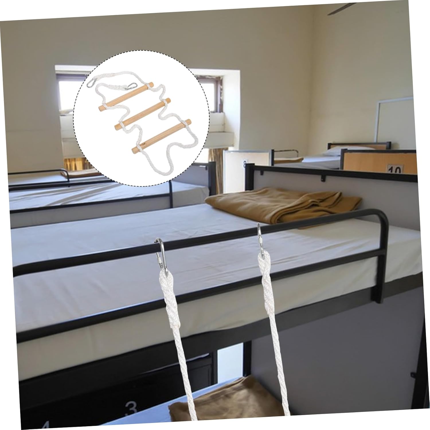 OUNONA High-Strength Rope Ladder for Bed Access Boys and Girls Climbing Gear Dorm Ladder