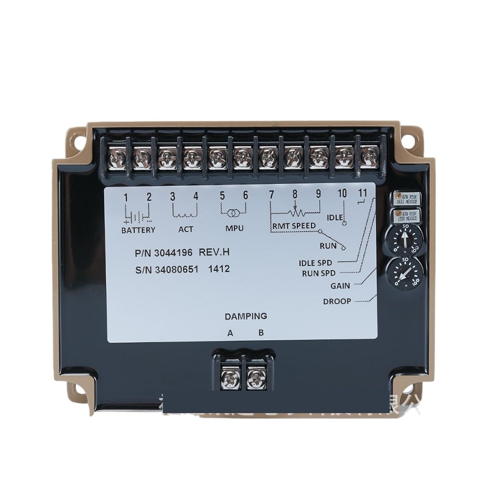 GTGFCSP Generator speed control board speed controller electronic speed regulator 3044196, 3037359(3044196)