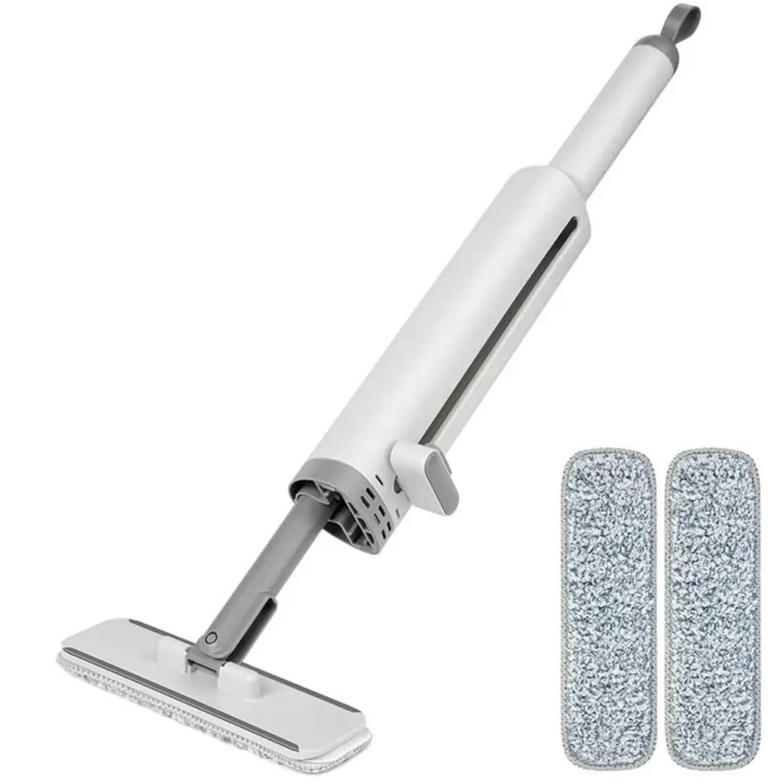 Portable Rotatable Self-Squeeze Mini Mop Fiber Self Wringing Flat Self-Pressing With Crevice Brush(White)