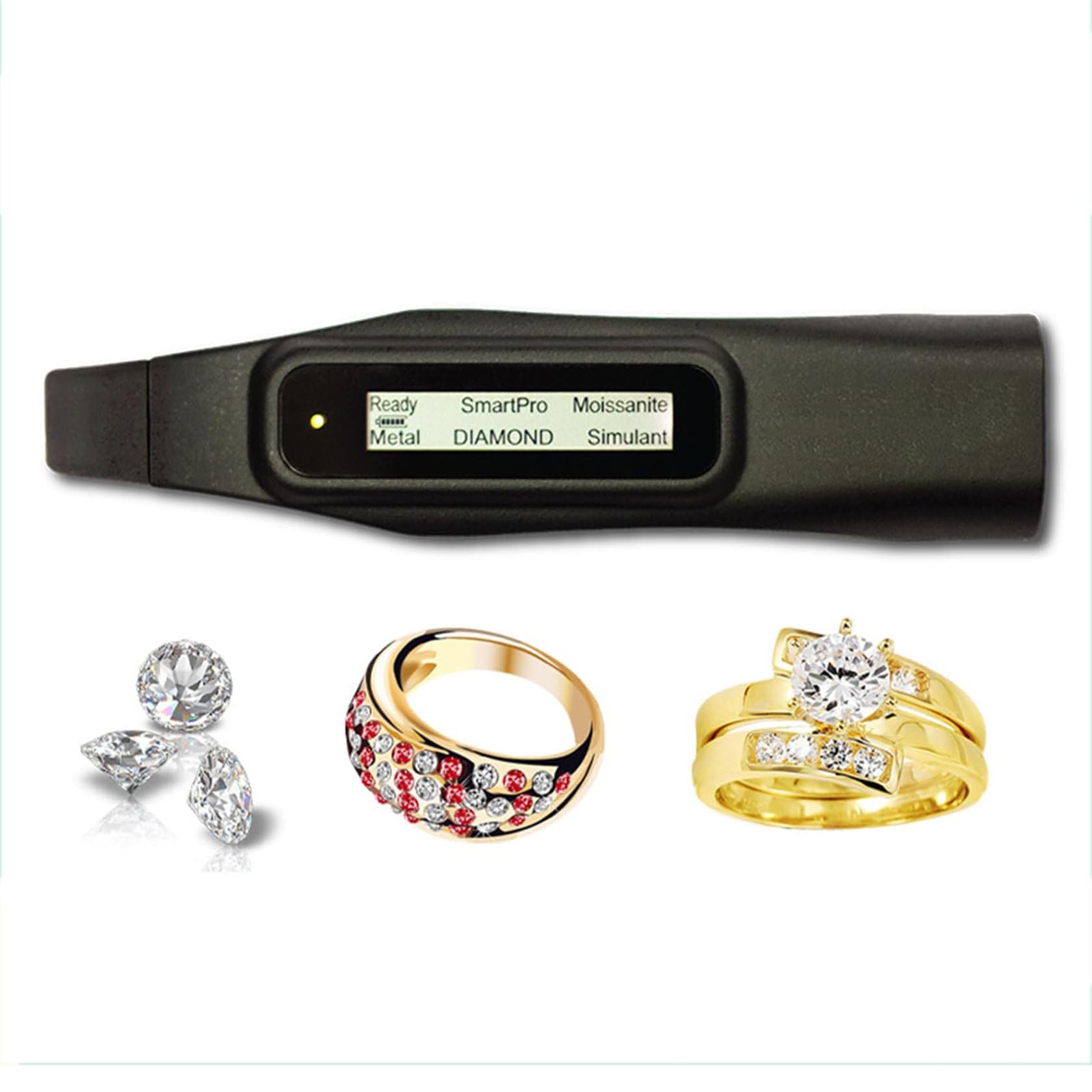 XNZJHPP Portable Diamond Tester Pen for Jewelry, Practical Detector for Gold Silver and Moissanite Identification,Portable tester that can be used anywhere,Automatic calibration value