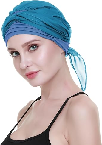 Chemo Headwear Turbans for Women Long Hair Head Scarf Headwraps Cancer Hats