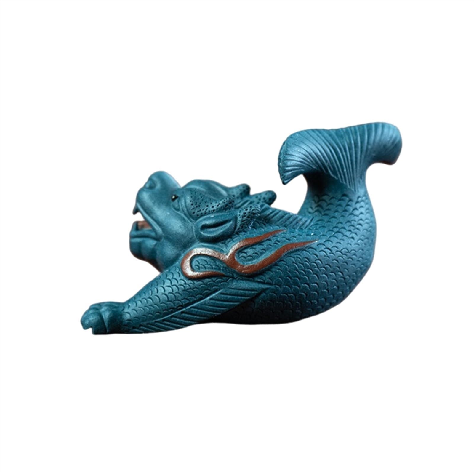 Statue de Dragon chinois en argile pour décoration de bureau et rituel de thé