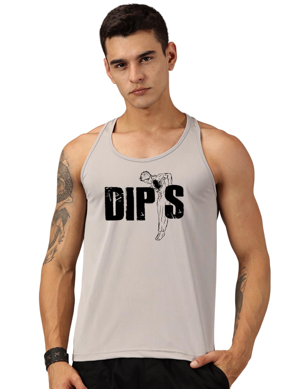 Men's Polyester Regular Fit Printed Sleeveless T-Shirt/Tank Top-image-10