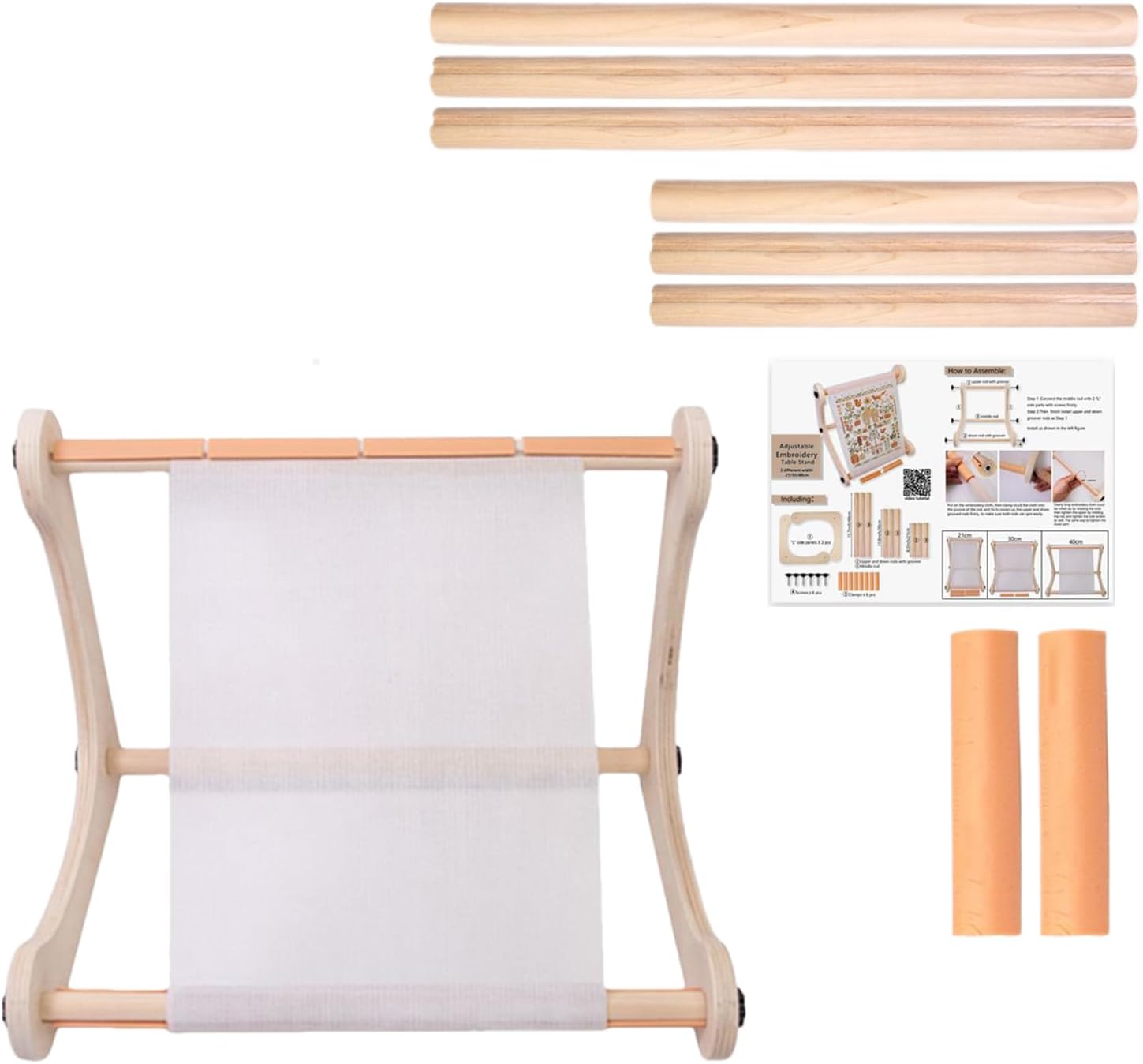 刺繍スタンド,調整可能な刺繍スタンド - 調整可能な木製サポート キルティング タペストリー パターン ステッチ 作品展示 クラフト