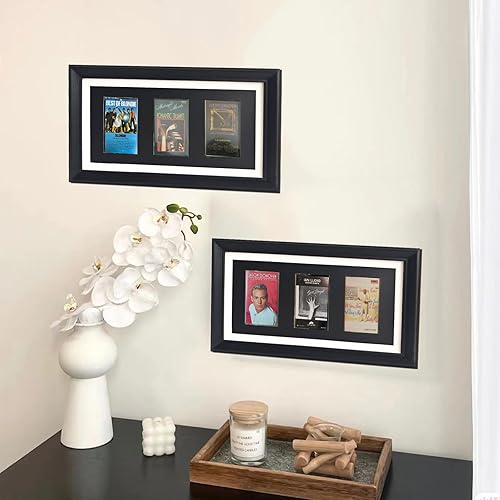 Miniatura 4 de Marco de fotos de cinta de casete, 3 cintas de casete y marco de exhibición, marco de madera maciza y paneles de vidrio de acero de alta definición.