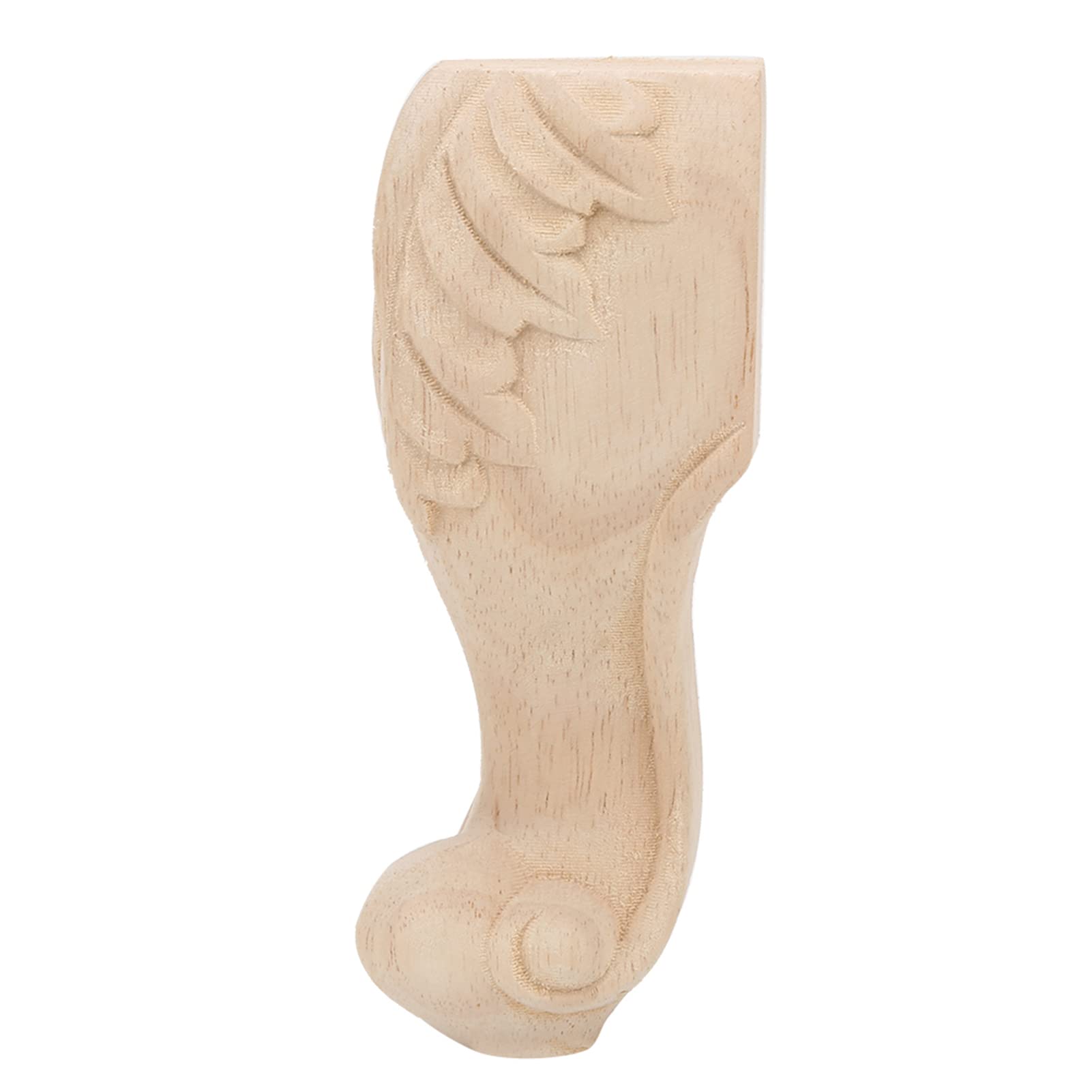 Patas de gabinete de caucho talladas a mano, juego de 4 piezas de 15 x 6 cm para mesas