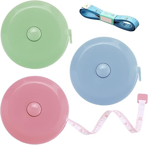 Cinta métrica retráctil, cinta métrica de tela, cinta métrica de costura pequeña de 60 pulgadas para manualidades, enfermería, viajes médicos