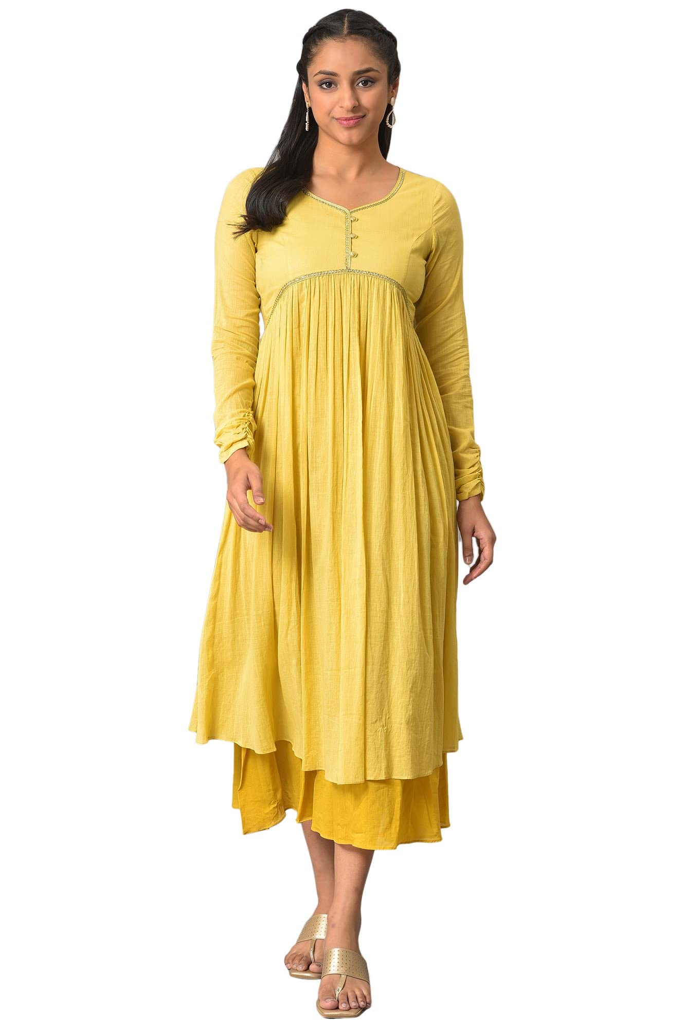 aurelia Women's Cotton Fit and Flare Midi Dress-picture-46