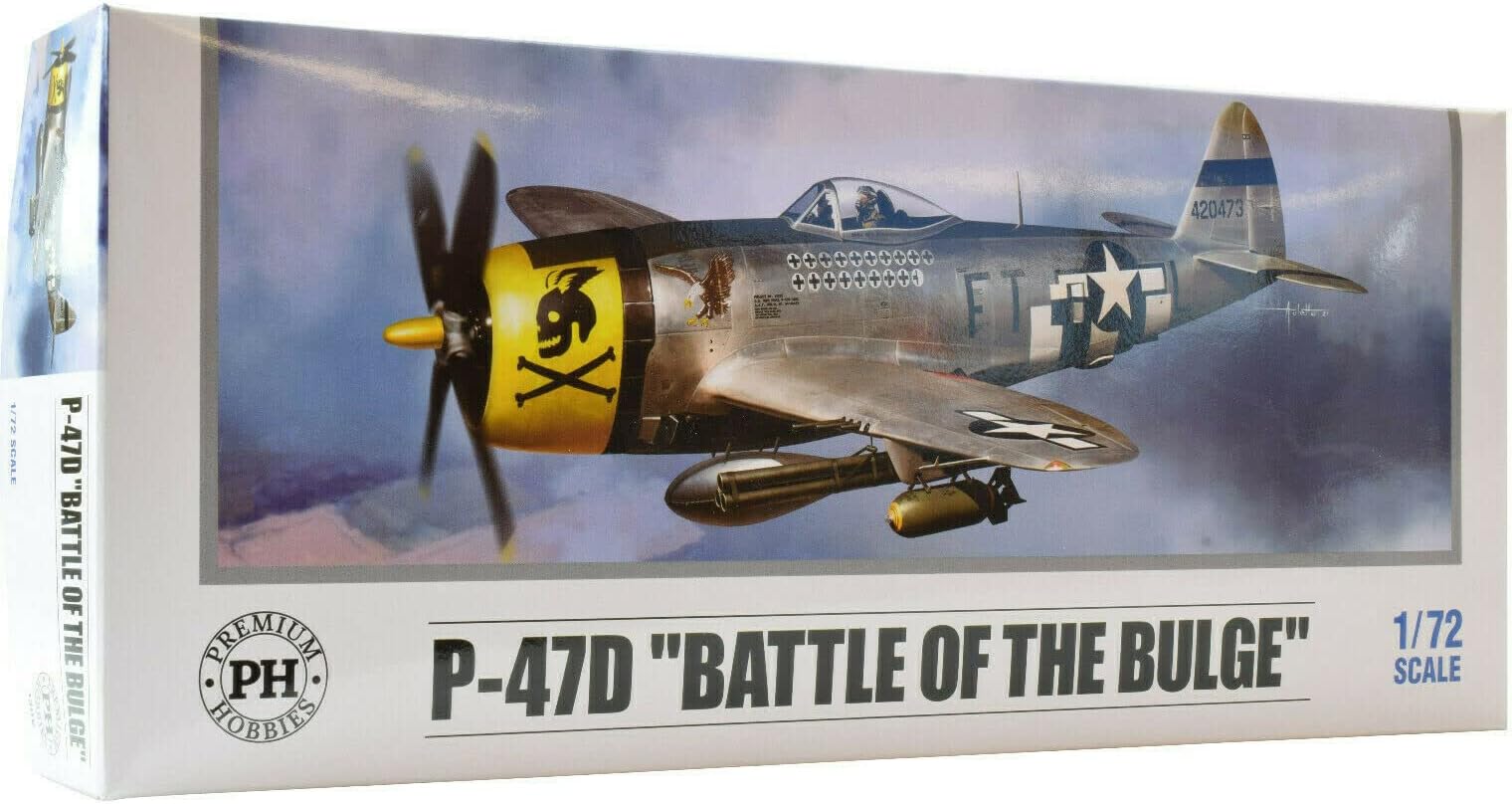 PH Premium Hobbies P-47D "Battle of The Bulge" 1:72 Plastic Model Airplane Kit 130V