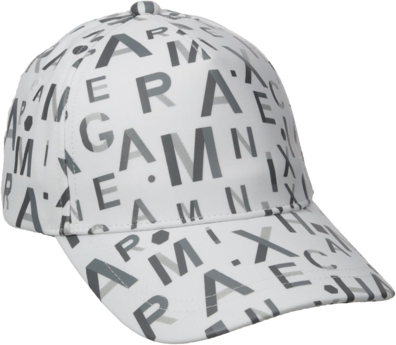 A｜X ARMANI EXCHANGE Men's All Over Logo Printed Baseball Hat