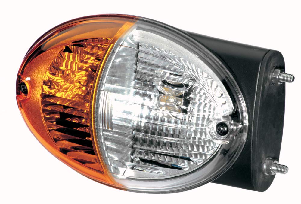 HELLA 2BE 343 130-401 Indicatore direzione, Agroluna, Alogeno, 12/24V, Montaggio, esterno/avvitato, colore diffusore luce bianco/giallo, Spina Spina piatta, bilaterale, Quantità 1