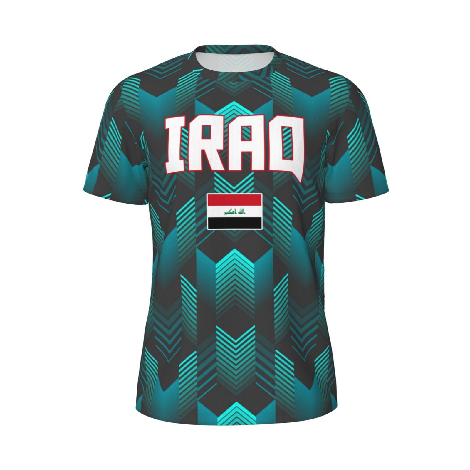 DABOYOZHZH Iraq Flag Cool Iraqans (4) Sports Jersey Mesh T-Shirt 3D Print for Running Cycling Soccer Tennis Fitness Climbing Shirts