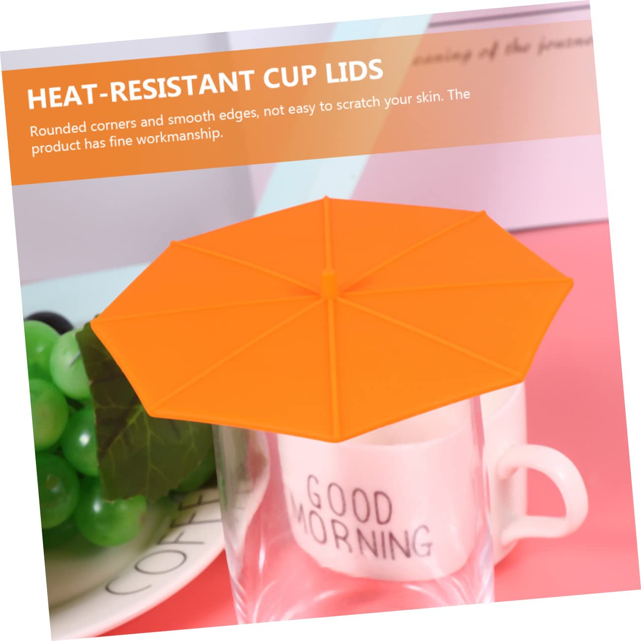 PRETYZOOM 4 Set Di Coperchi Per Tazze Da Caffè Coperchi Per Tazze in Silicone A Forma Di Ombrello Per Uso Domestico 5 Pezzi*4