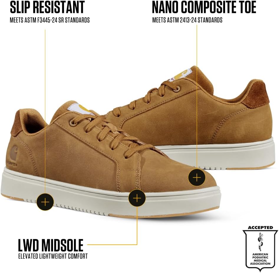 Carhartt Men's Detroit Nano Toe Leather Work Sneaker