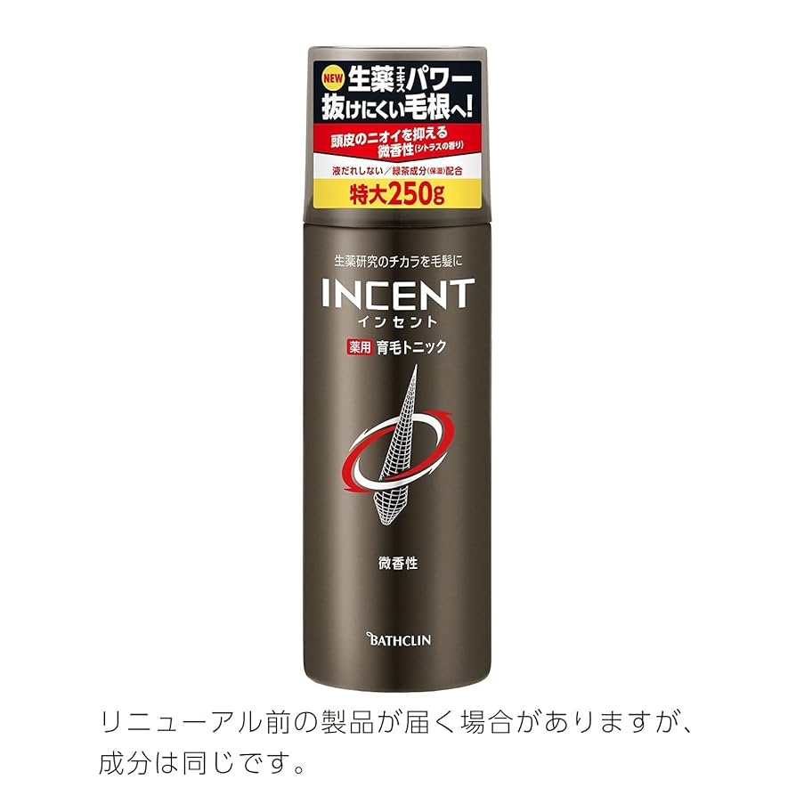 インセント 薬用育毛トニック 無香料180g×8　微香性180g×16　計24本 INCENT 【医薬部外品】バスクリン インセント 薬用育毛トニック