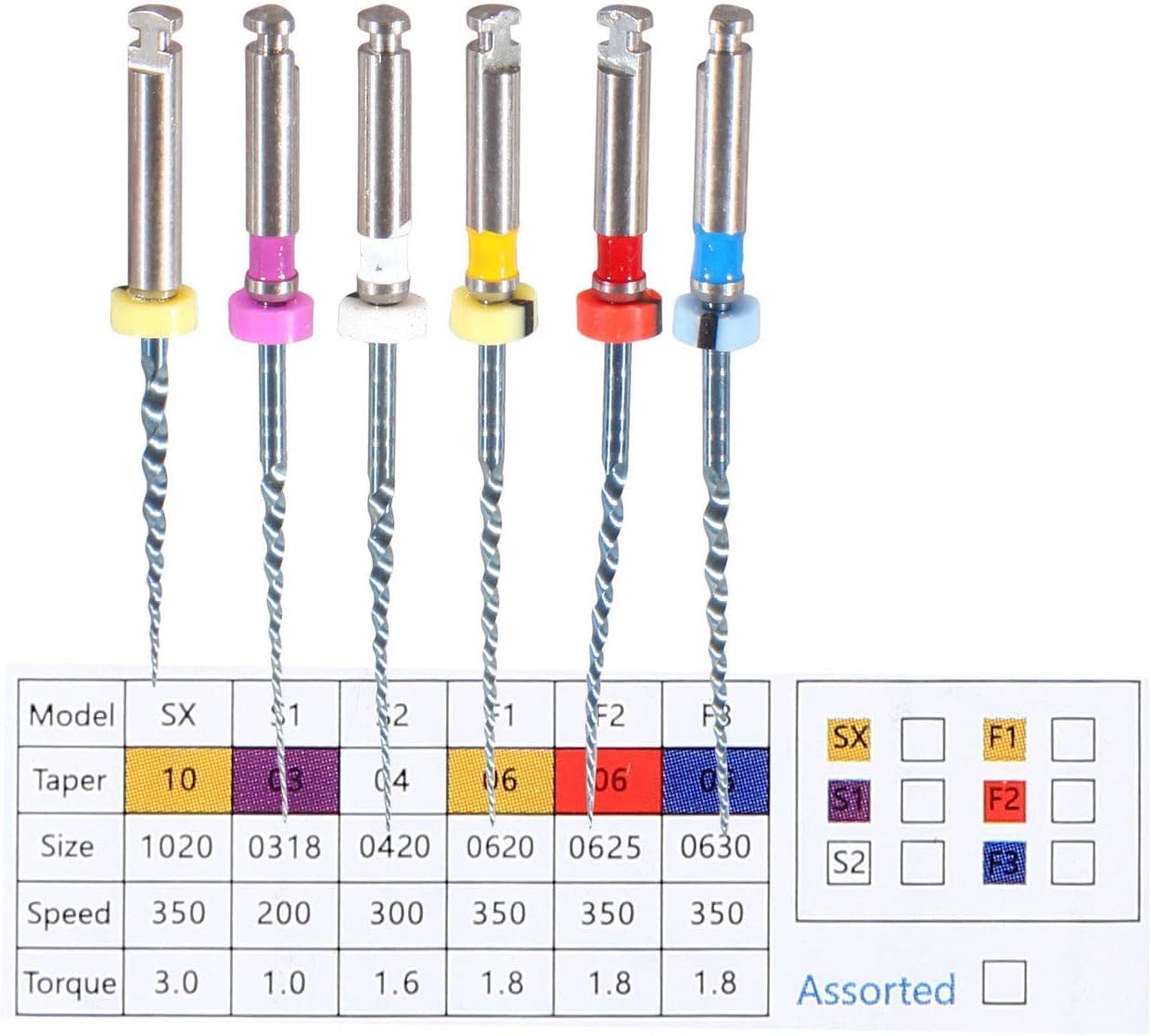 30Pcs/ 5Pack Stainless Steel Hand Use Files Endo Rotary Files (25 mm)
