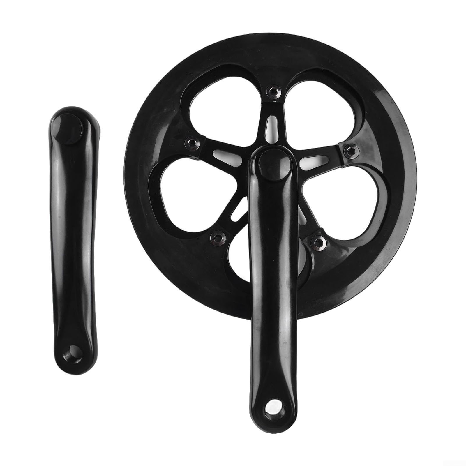 Vootnifig Bicycle Crankset 170mm Single Chainring 40T 48T 52T Square Hole Crankarm Set for Road MTB Fixie Bikes(52T)