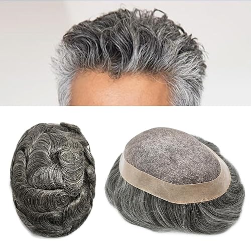 Miniatura 112 de Mens Toupee Hair Piece For Men Fine Mono Men Hair System Toupee For Men Hair Piece Real Human Hair System For Men Protesis Capilar Para Hombre 6x9