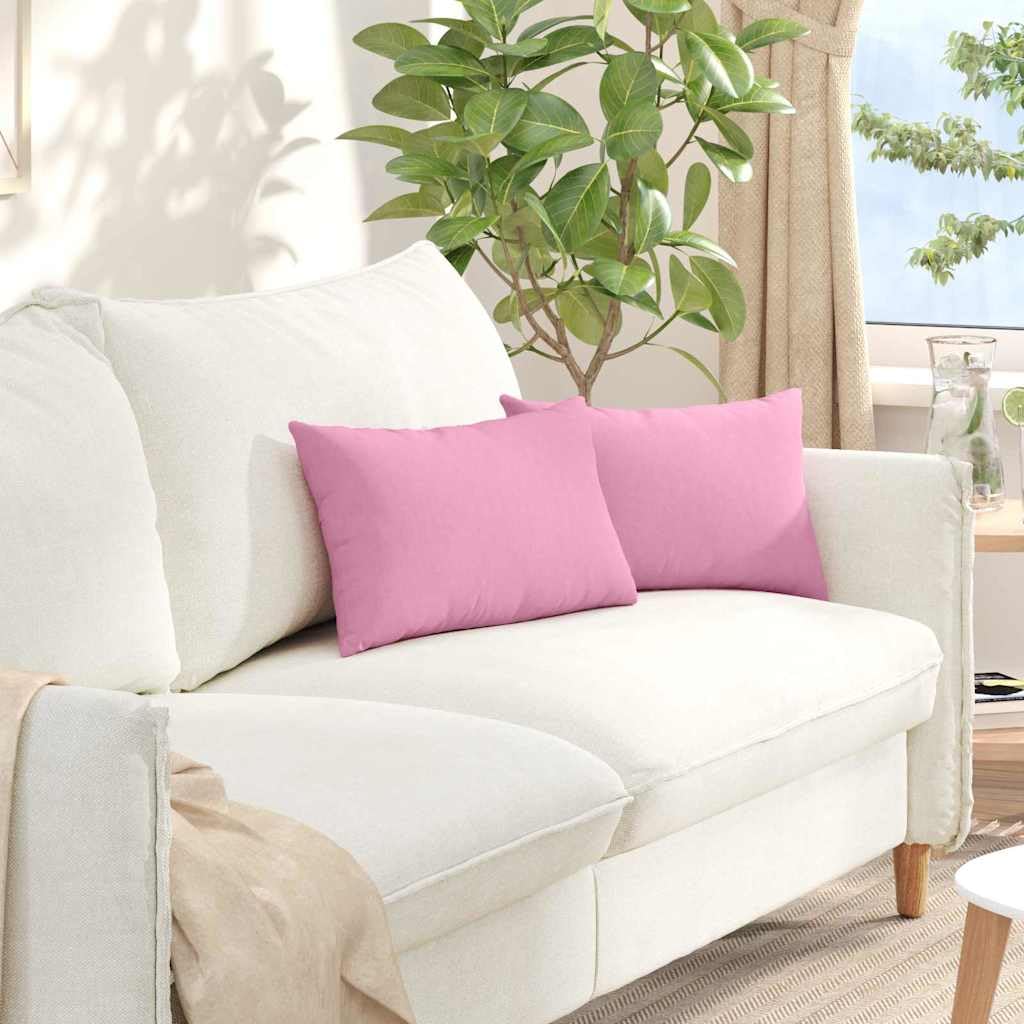 Coussin de canapé lavable et ferme rose pour salon