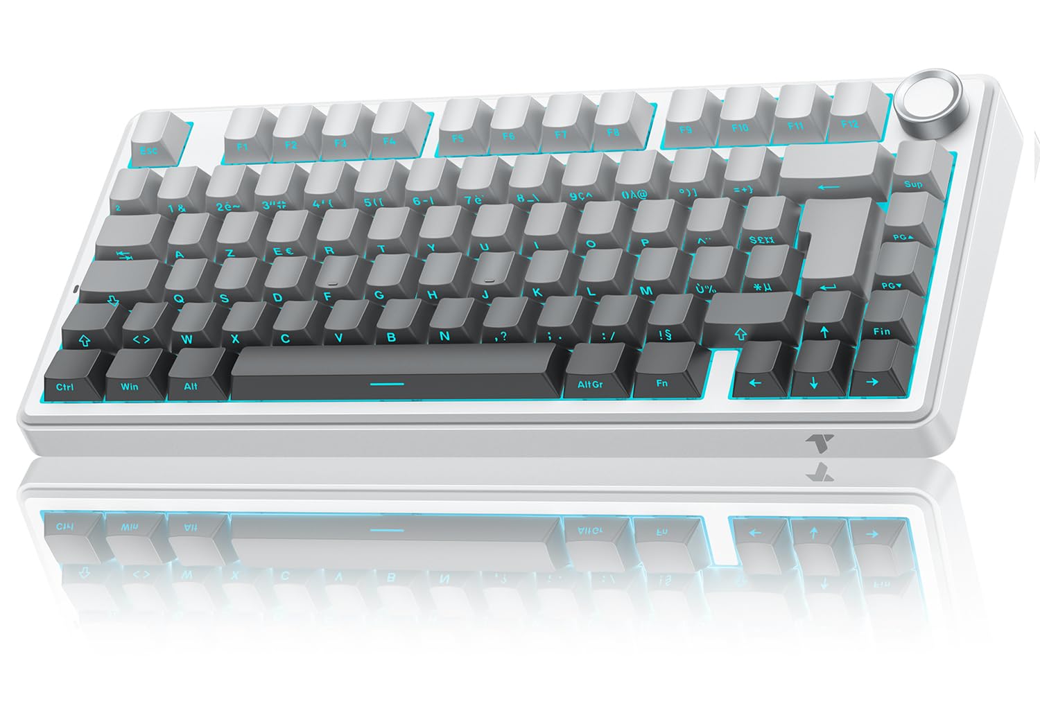 TECURS Clavier Gaming Mécanique- 75% ISO-FR sans Fil Hot-Swap