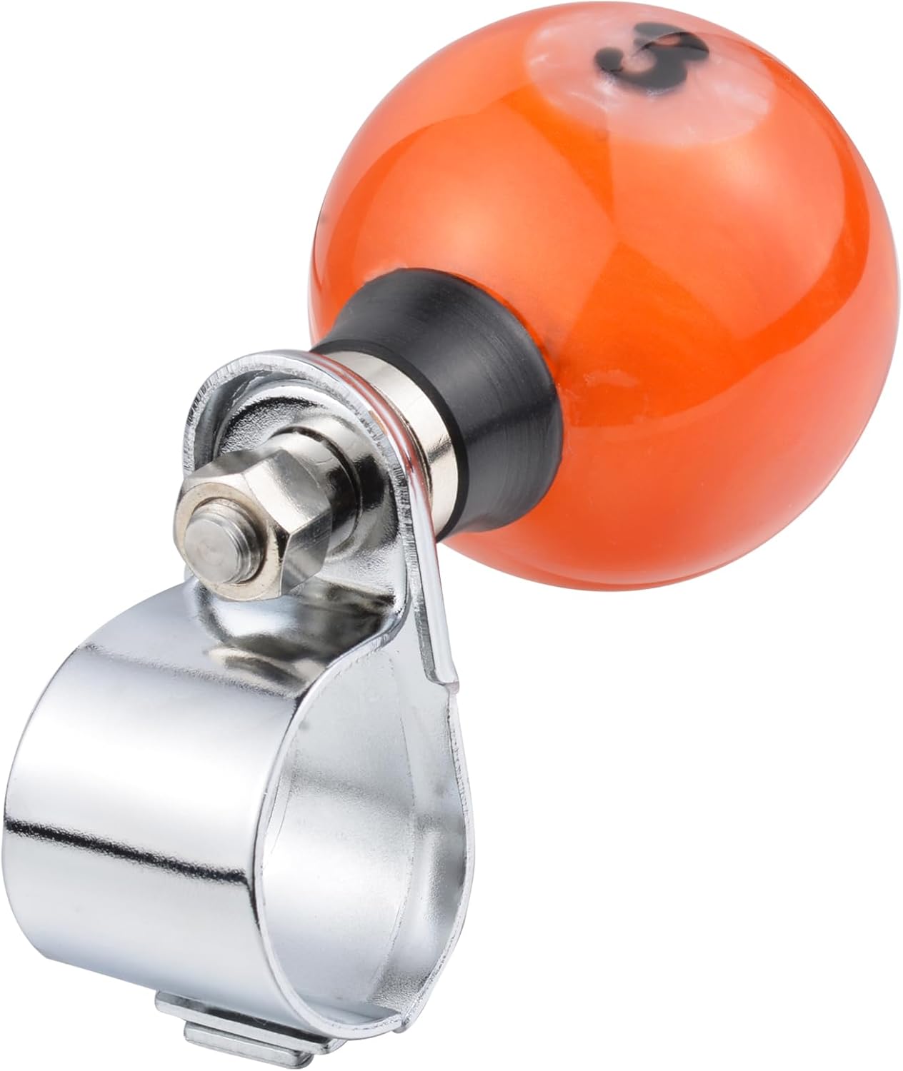 Abfer 3 Ball Steering Wheel Spinner Knob Car Turning Asisting Wheel Handle Suicide Knobs Fit Most Vehicles Trucks (Red Orange)