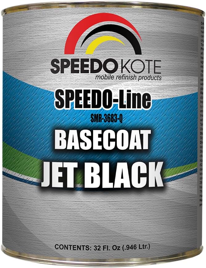 Speedokote Base Coat Black automotive base coat, One Quart SMR3683Q Automotive