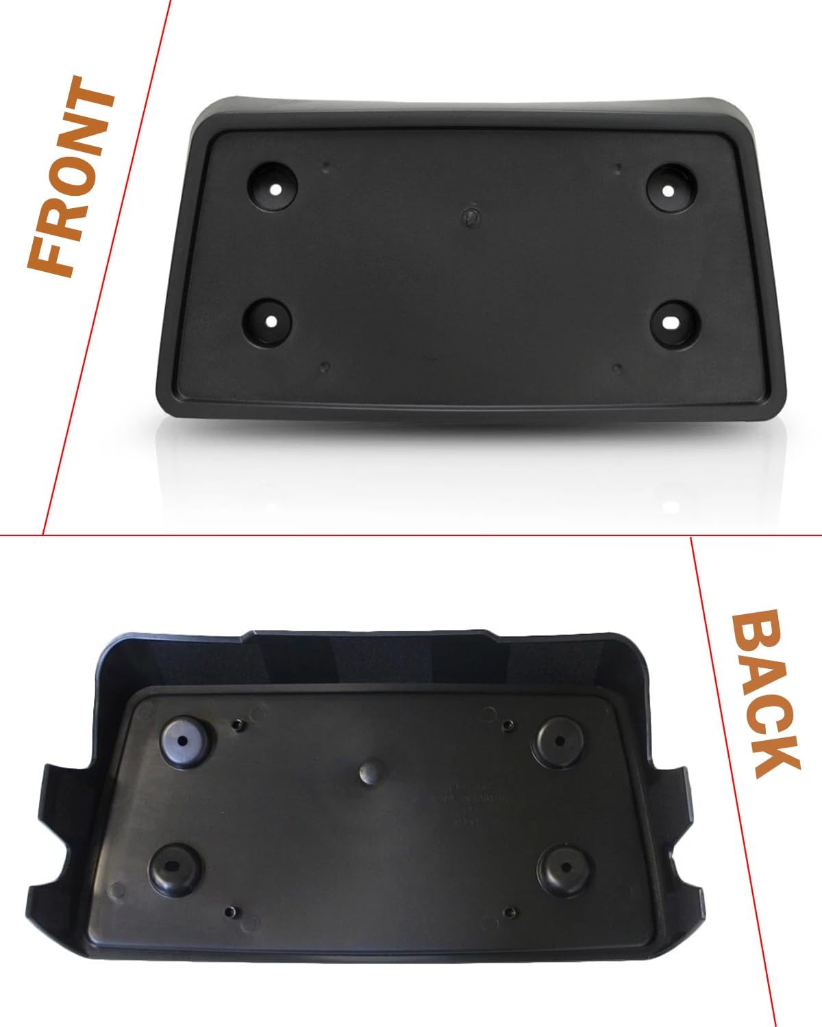 Front License Plate Frame for GMC Sierra 1500 2007-2013 for Sierra 2500HD 3500 HD 2007-2010 Front Bumper License Plate Holder Mounting Bracket Cover Replace# 15781553 Partslink# GM1068125