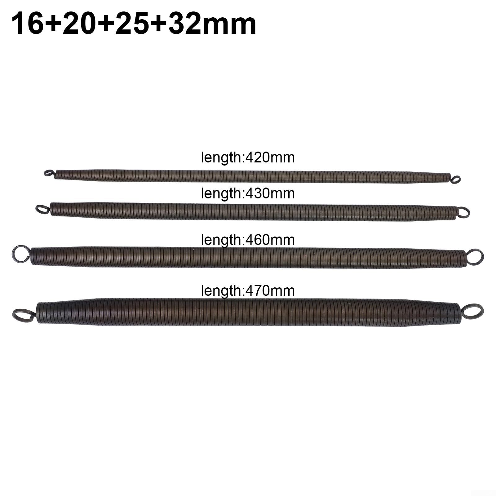 Dobladora de tubos de resorte para tubos de PVC, herramienta de doblado de alambre de acero cuadrado resistente de 420 mm para decoración del hogar e instalaciones de fontanería (16+20+25+32mm)