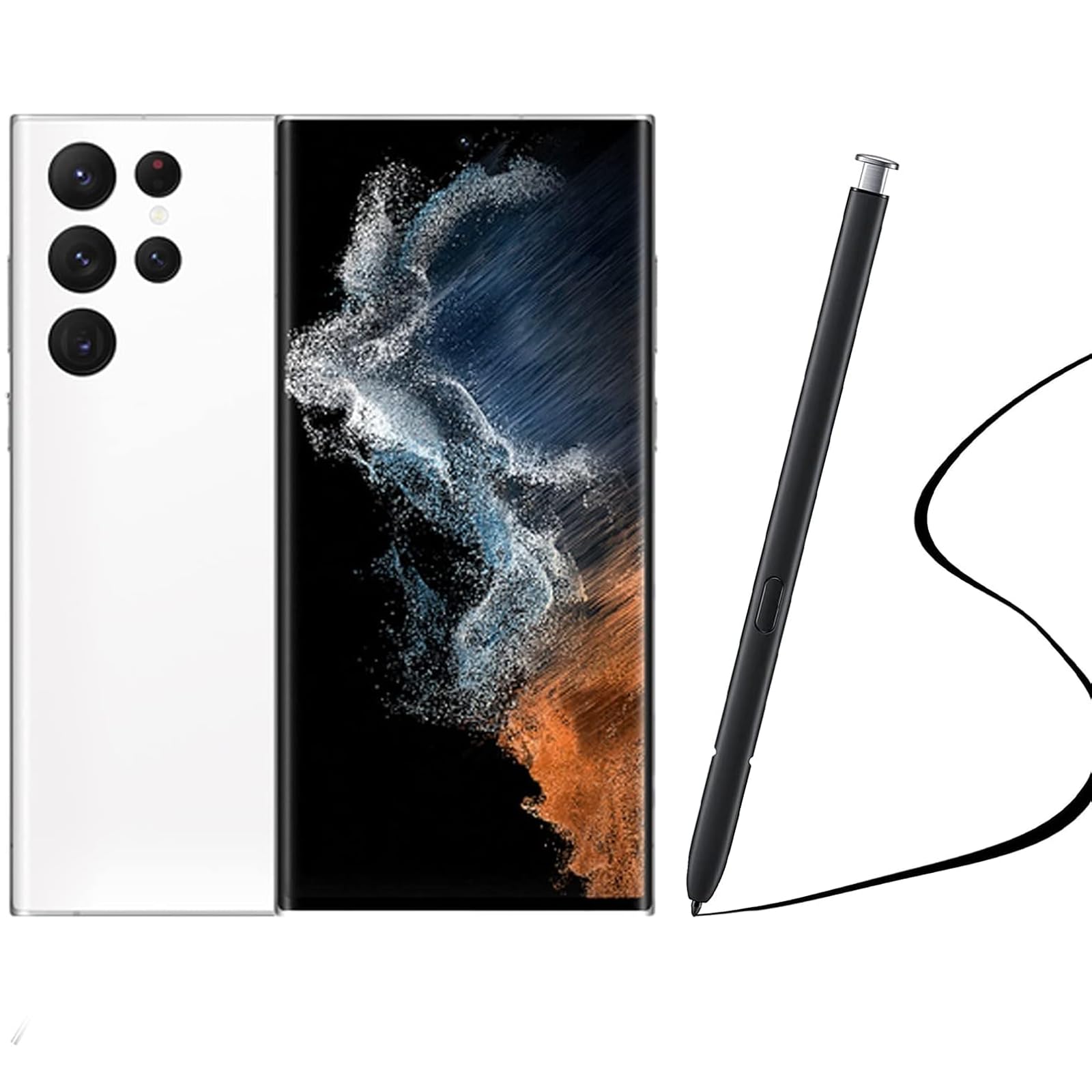 Galaxy S22 Ultra Pen Replacement for Samsung Galaxy S22 Ultra 5G SM-S908 S Pen Stylus Pen Without Bluetooth(White)