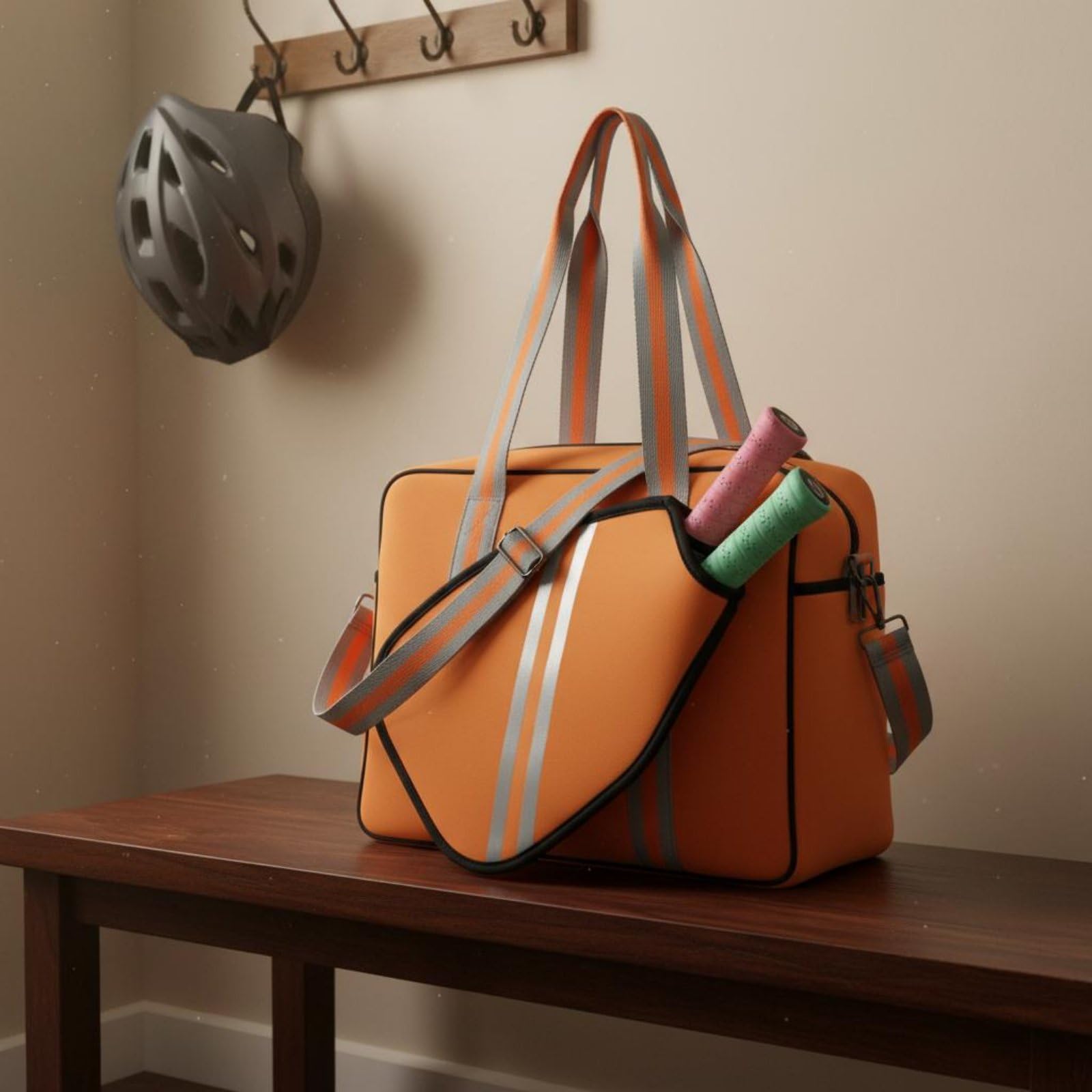 Funda de Pala de Pickleball Bolsa Deportiva Estuche Portarrolla Maletín con Gran Capacidad 20L Neopreno Antihumedad con Compartimentos para Botellas y