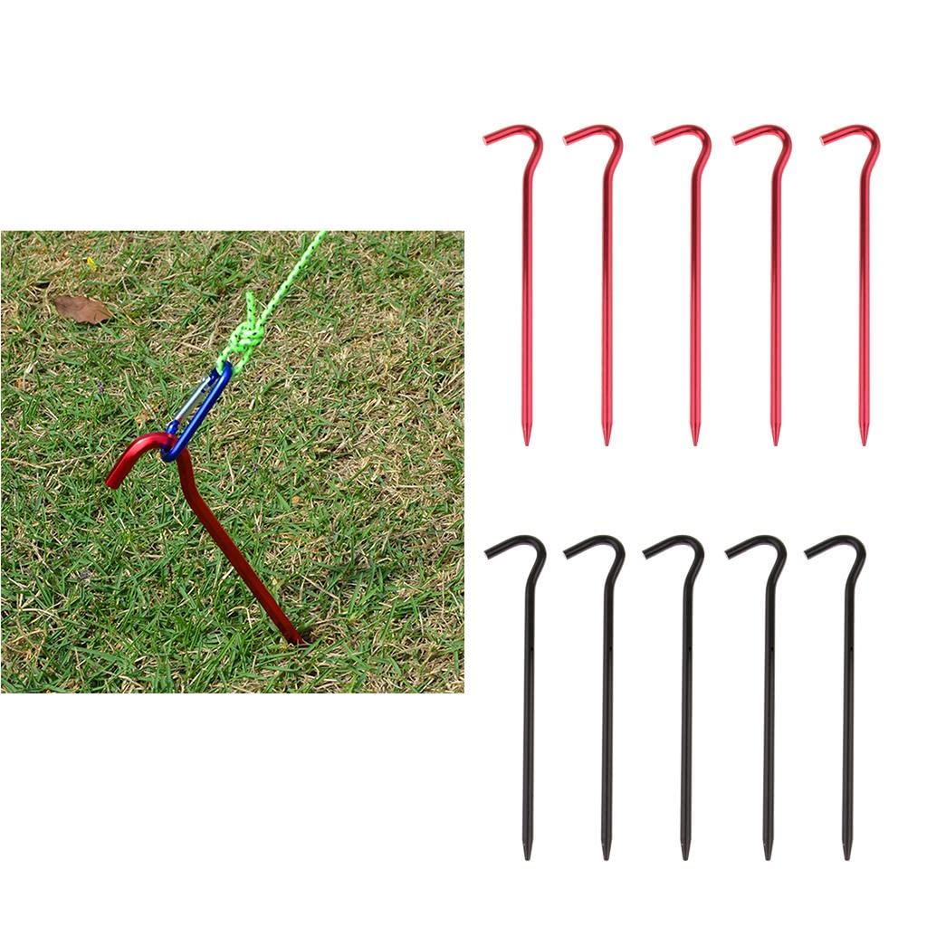 CALANDIS™ 10Pcs Aluminum Tent Stakes Pegs Ground Nails for Awning 18Cm | Tent & Canopy Accessories | Tents & Canopies | & Hiking | Outdoor Sports-image-40
