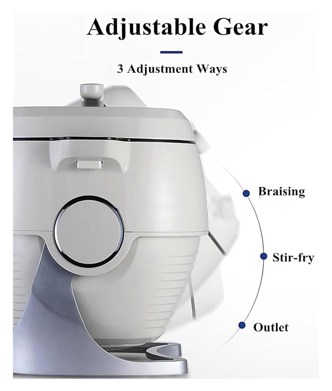Komercyjny robot kuchenny 2000 W, w pełni automatyczna maszyna do gotowania 6 l z obrotem 360°, wydajne urządzenie kuchenne do restauracji i gastronomii