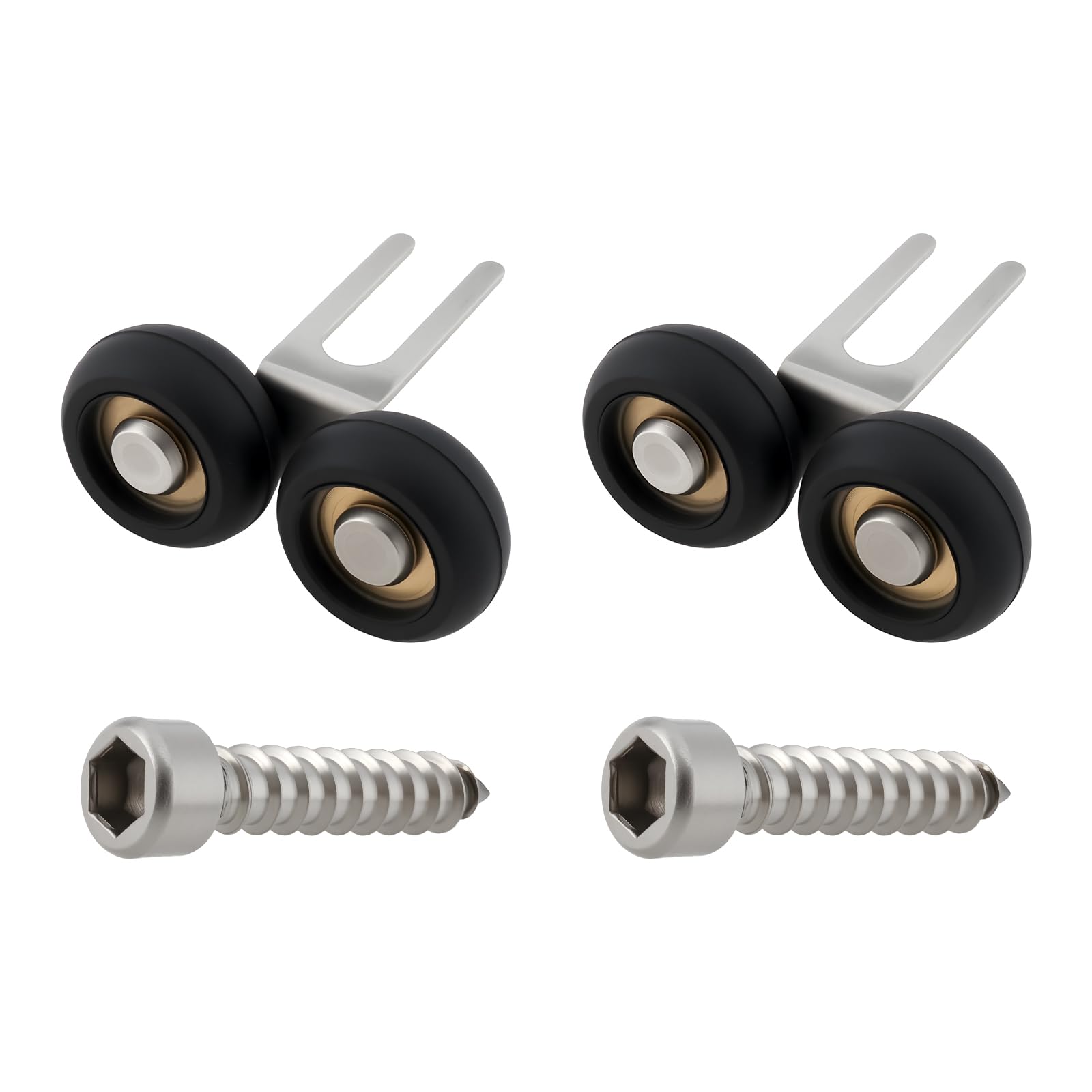 SG Store 2Pcs Wardrobe Top Guide Wheels Door Wheels 18.6mm Wheel Diameter for Sliding Wardrobe Door, 39x23mm