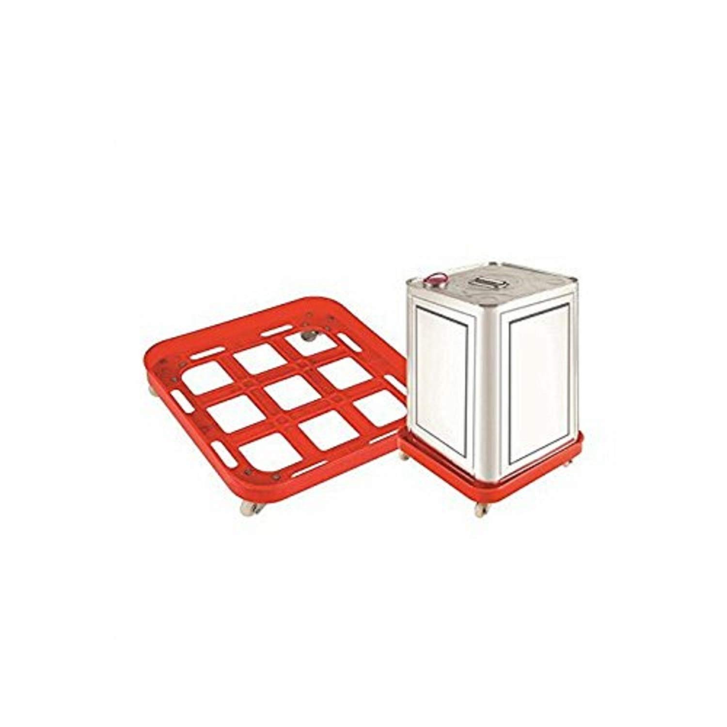 See full amazon price history chart for AVIROM� Oil Can Trolley - Standard Size | Heavy-Duty Fiber Plastic | Rust-Free Multi-Color Trolley with Smooth Revolving Wheels | Compact and Portable Design for Kitchen (20cm x 20cm x 9cm) AVIROM� Oil Can Trolley - Standard Size | Heavy-Duty Fiber Plastic | Rust-Free Multi-Color Trolley with Smooth Revolving Wheels | Compact and Portable Design for Kitchen (20cm x 20cm x 9cm) (B08P1Y54R1) Amazon Price History, Amazon Price Tracker