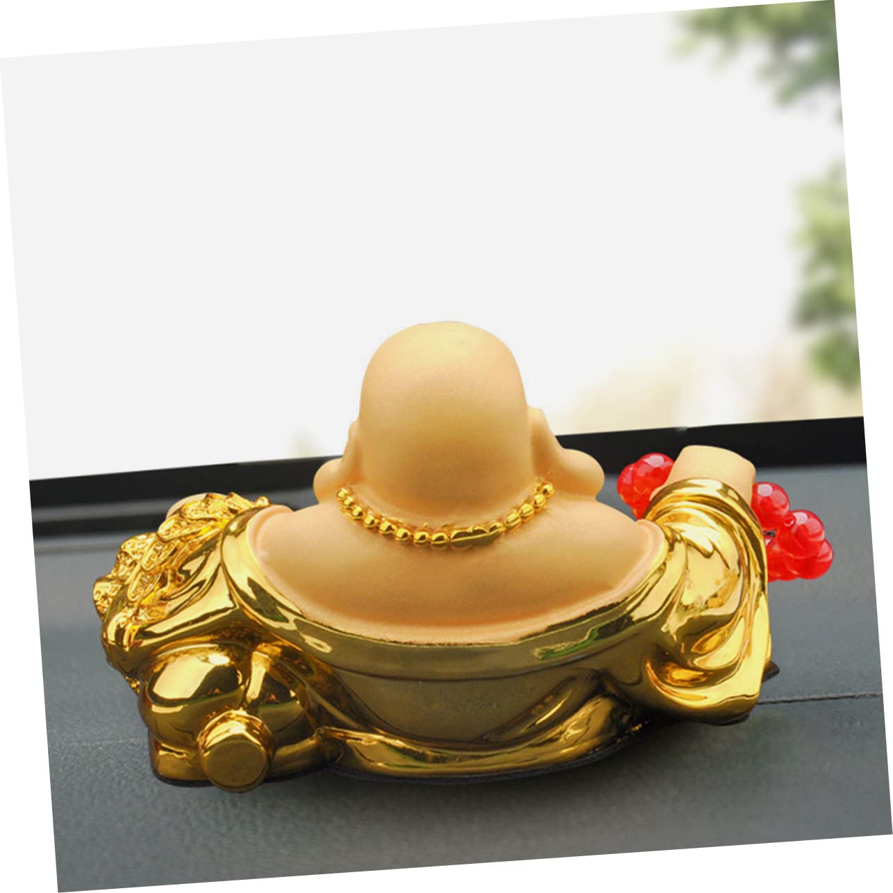 TOPBATHY Buddha Decor Resina Maitreya Statua Religiosa Per Auto Ornamento Sacro Resina Figura Di Buddha Realistica Per Decorazione Interni Auto e Tavolo