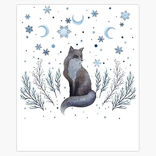 Winter Fox Magnet Reusable Flexible Magnetic Sticker 5"